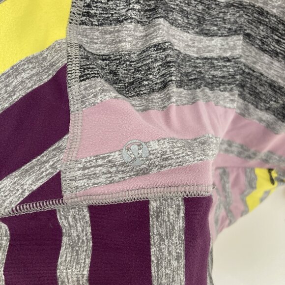 Lululemon Women's Race Your Pace Stripe Berry Yum Yum Sz 10 - Picture 6 of 7
